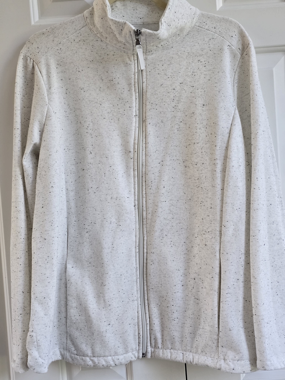 croft & barrow Speckled Cream Full-Zip Jacket